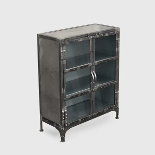Mała Przeszklona Loftowa Witryna Metalowa 70 cm | Meble Industrialne