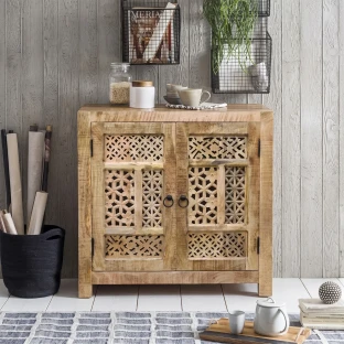 Meble Drewniane | Komoda Indyjska Shanti Mango Naturalna 75 cm