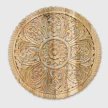 okrągły panel rzeźbiony Boho Loco z drewna mango 60 cm