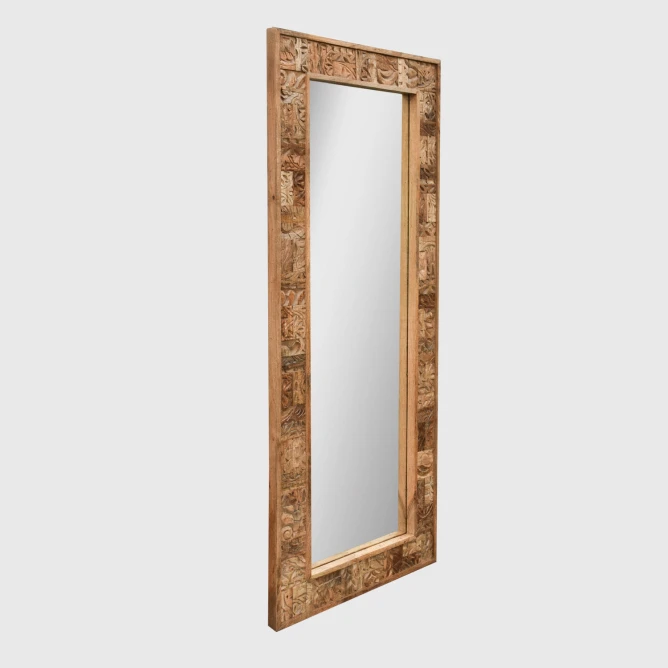 orientalne lustro drewniane profil pod katem szeroka na 11 cm rama