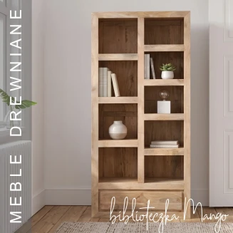 Nowoczesna Biblioteczka Asymetryczna Mango 90cm | Meble Drewniane