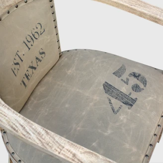 zblizenie na siedzisko fotela orwell z bawelny z recyklingu z nadrukiem 43