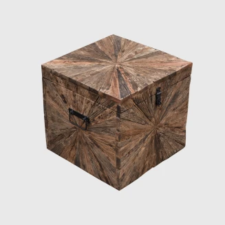 Skrzynia Loftowa ze Starego Drewna z Recyklingu 47x47 cm