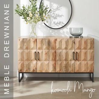 Komoda Drewniana Naturalna Diamond 145 cm