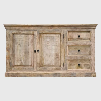 duza komoda do salonu z szafka z lewej strony i trzema szufladami po prawej