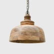 lampa sufitowa z naturalnego drewna mango profil boczny