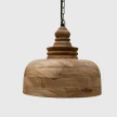 lampa drewniana patynowana 40 cm rzut na wprost z toczonym detalem
