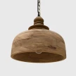 lampa sufitowa drewniana rzut od dolu z pusta oprawka na zarowke e27