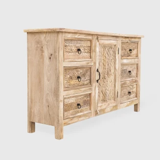 Komoda Indyjska Rzeźbiona Maya Drewno Mango 150 cm