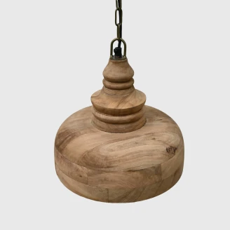 lampa sufitowa drewniana z litego mango rzut z boku pokazujacy laczenia klockow