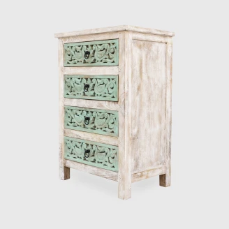 meble drewniane rzezbione w stylu shabby chic