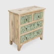 meble indyjskie komoda z szufladami shabby chic widok pod katem lewy bok