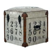 meble industrialne | kufer - pufa loftowa z nadrukami