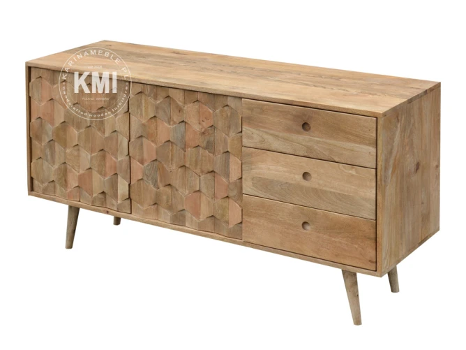 meble do sypialni | komoda z drewna mango Honeycomb
