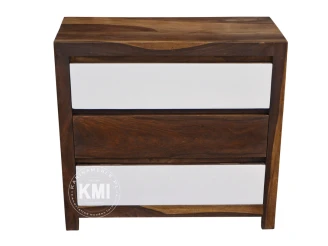 meble nowoczesne | komoda z trzema szufladami Sheesham White