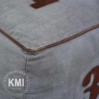 meble designerskie | bawełniana pufa 2 3 10
