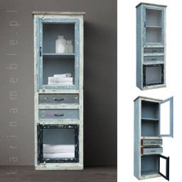 Witryna Loftowa Cafe del Ocean | Meble Industrialne z Drewna Mango 193 cm