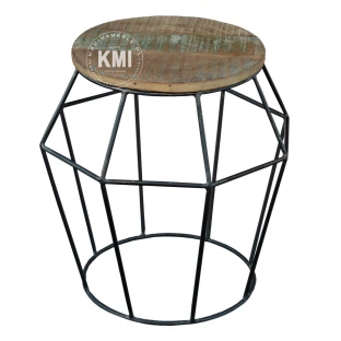 industrialny stolik Diamond drewno metal