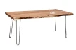 Stół loftowy Live Edge z akacji 175cm gruby blat 5,5cm meble industrialne biurko