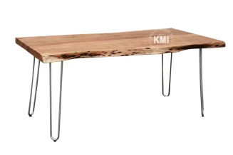 Stół Loftowy Live Edge z Akacji 175 cm | Blat 5,5 cm Meble Industrialne