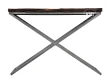 meble w stylu loft | konsola z metalu i starego drewna srebrne nogi