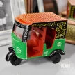dekoracje kolonialne | drewniana mini Oto Riksha czerwona
