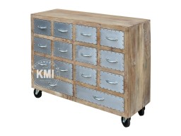 Meble Loftowe | Komoda Placa z szufladami | Drewno Mango