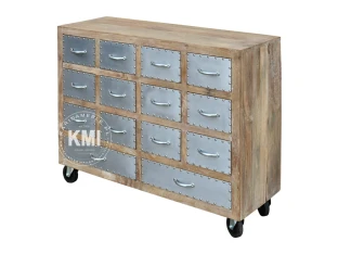 Meble Loftowe | Komoda Placa z szufladami | Drewno Mango
