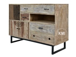 Komoda Patchwork Warehouse 115 cm | Meble Loftowe z Drewna Mango