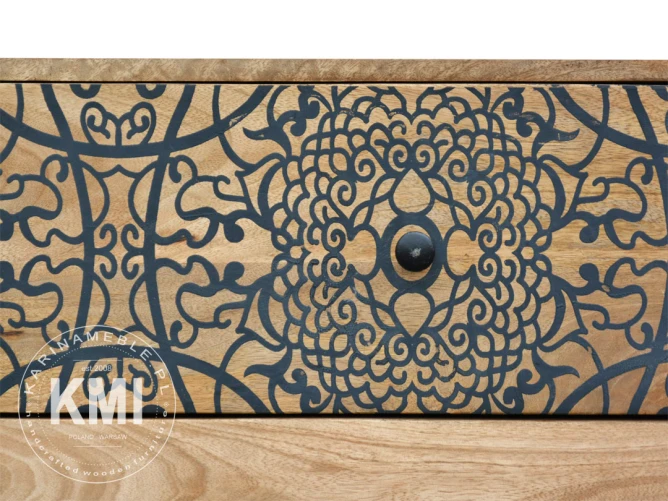meble ręcznie robione | drewniana komoda z szufladami Qumin boho scandi