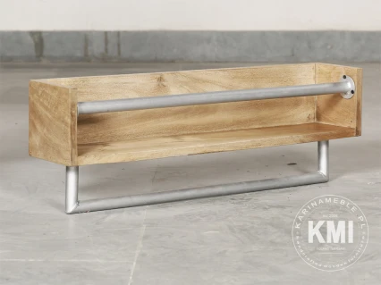 loftowa półka z wieszakiem mango metal