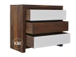 meble drewniane | komoda z trzema szufladami Sheesham White