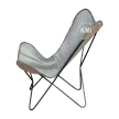 meble loftowe | industrialny fotel Butterfly szary