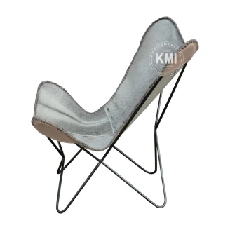 meble loftowe | industrialny fotel Butterfly szary