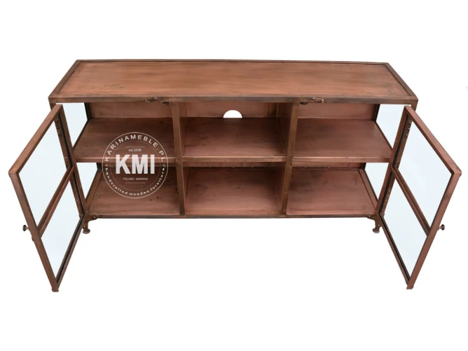 meble do salonu | metalowa szafka rtv w stylu loft Copper