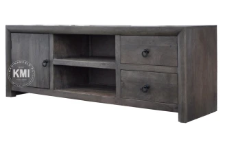 meble drewniane | szara szafka rtv Smoke Grey