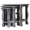 meble loftowe | trzy indyjskie stolikczki Black & White