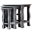 meble loftowe | trzy indyjskie stolikczki Black & White