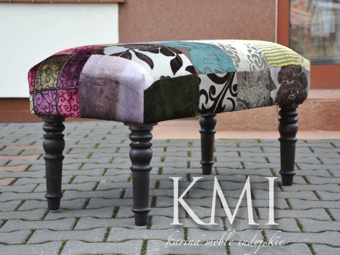 meble indyjskie | ławka patchwork LD-229