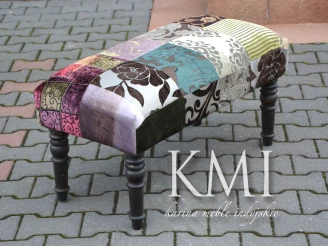 meble kolonialne | ławka patchwork LD-229