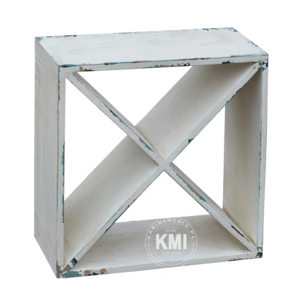 półka - stojak na butelki antique white