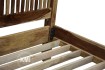 meble loftowe | łóżko z palisandru z wysokim zagłówkiem