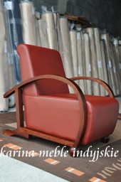 meble kolonialne - fotel LD-984 brąz