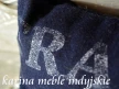 Dekoracyjna poszewka z wełny z nadrukiem w stylu vintage