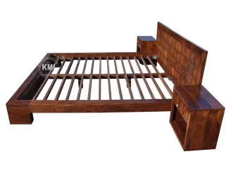 meble nowoczesne | łóżko Diamond 140 cm lite drewno palisander brown