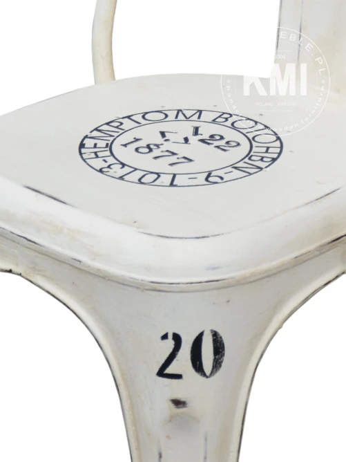 meble vintage | metalowe krzesło "Tolix White"