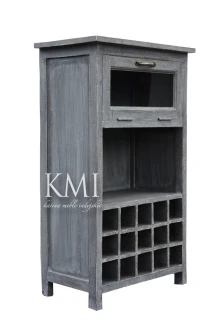 meble loftowe | szafka na wino, barek Gray LD-780