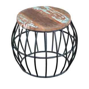 okrągły stolik industrialny Wire Table mały