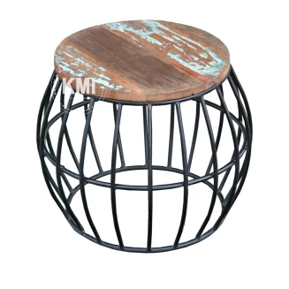 okrągły stolik industrialny Wire Table mały