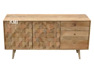 meble do salonu | komoda z drewna mango Honeycomb
